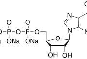 Structure of Guanosine-5'-triphosphate [GTP], Trisodium salt CAS 36051-31-7