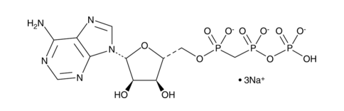 Structure of alpha,beta-methylene Adenosine 5'-triphosphate (sodium salt) CAS 1343364-54-4