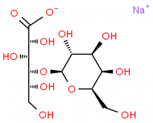 Structure of Sodium lactobionate CAS 27297-39-8