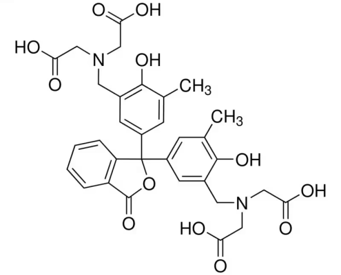 Structure of o-Cresolphthalein Complexone CAS 2411-89-4